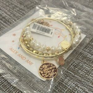 Alex and Ani Most Wonderful Time of the Year bundle set of 3 bracelets.
